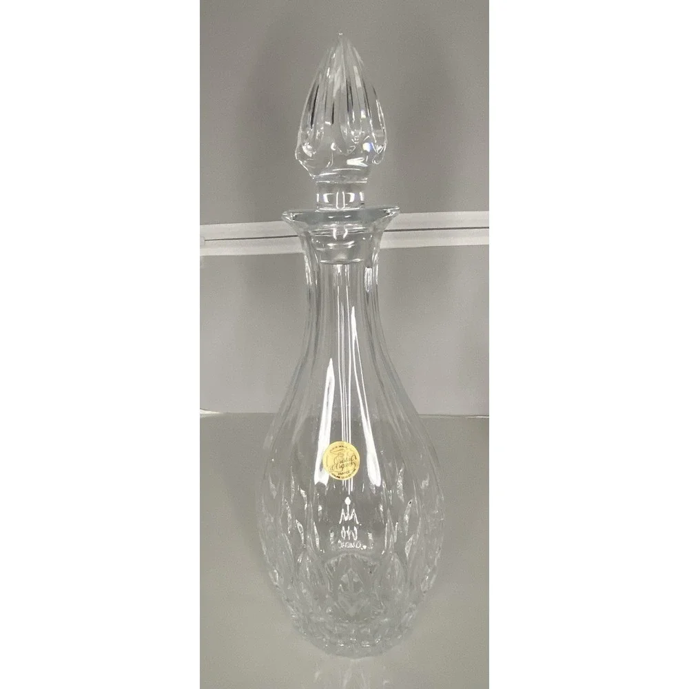Cristal D' Arques Bretagne 5 Pc Wine Set Decanter & 4 Wine Glasses Lead Cystal